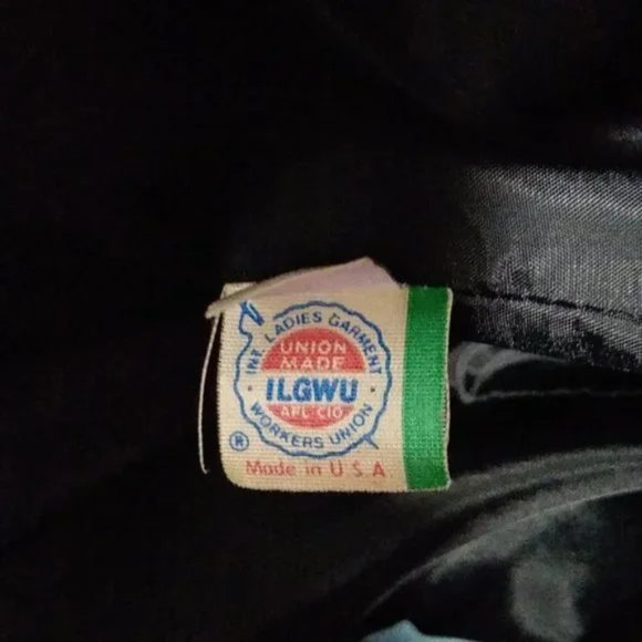 Vintage Designer Lilli Ann Blazer 70s Black Peplum Union Made in USA Medium - Picture 4 of 13